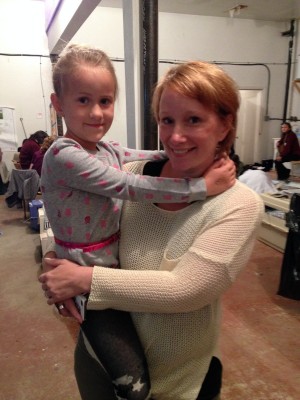 Brielle and her mom, Stacy, at the fire hall. Stacy volunteered at the CAAT clinic and also brought in their cats, Carlos and Smudge, to be fixed.